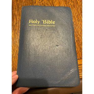 Vintage Leather Bible, King James version, Blue